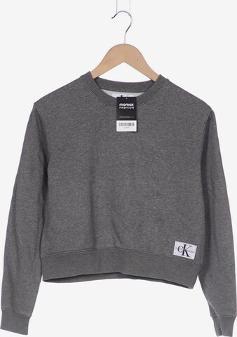 Calvin Klein Jeans Sweatshirt & Zip-Up Hoodie in XS in Grey: front
