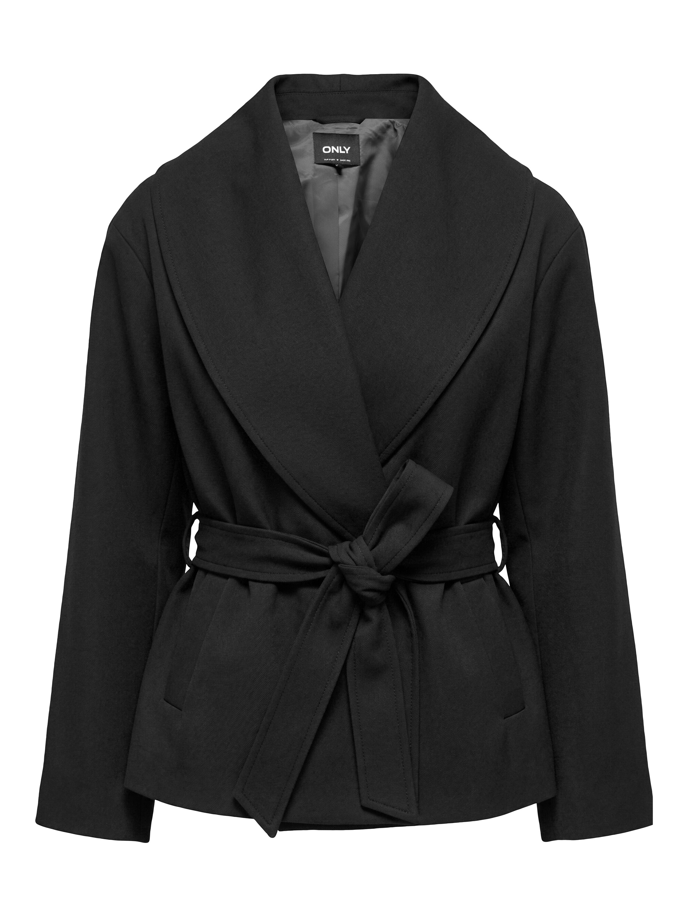 ONLY Between-Seasons Coat 'ONLAugusta' in Black: front