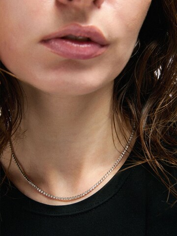 ØYRE Łańcuszek 'Rhinestone Tennis Chain' w kolorze srebrny