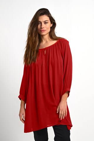 Kaffe Tuniek 'Amber' in Rood: voorkant