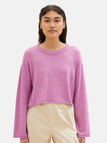 TOM TAILOR DENIM Pullover in Pink: predná strana