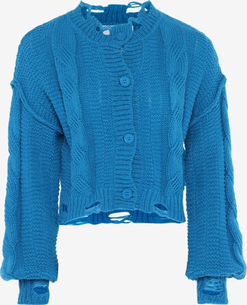 MYMO Knit Cardigan in Blue: front