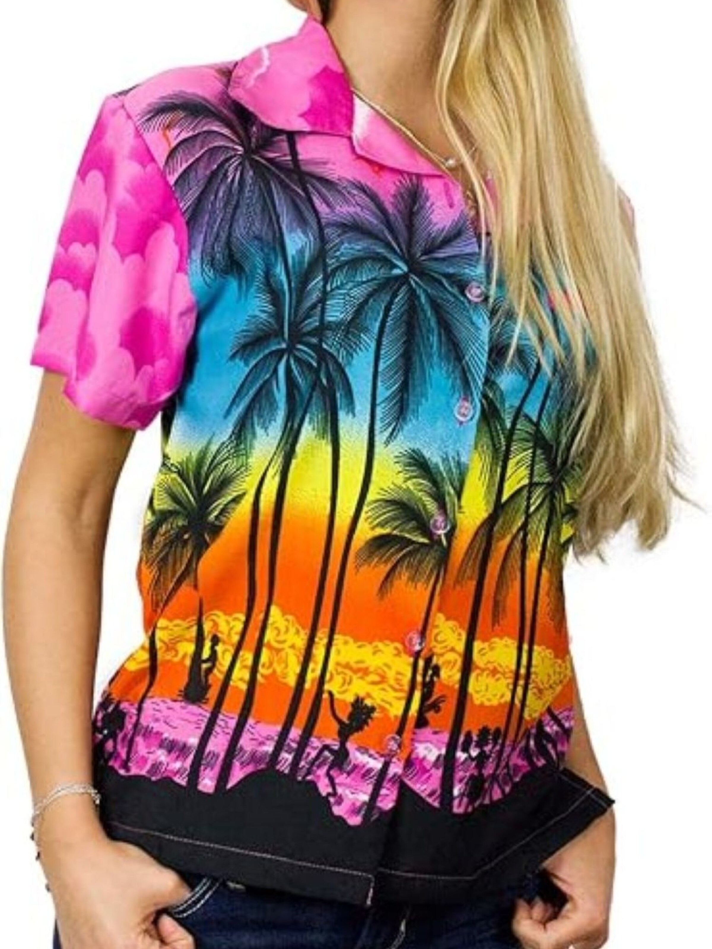 King Kameha Blouse 'Beach' in Pink