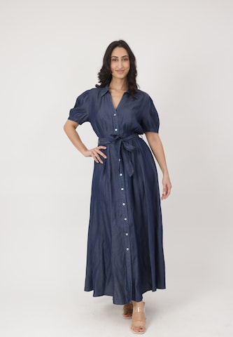 Elara Kleid in Blau: Vorderseite