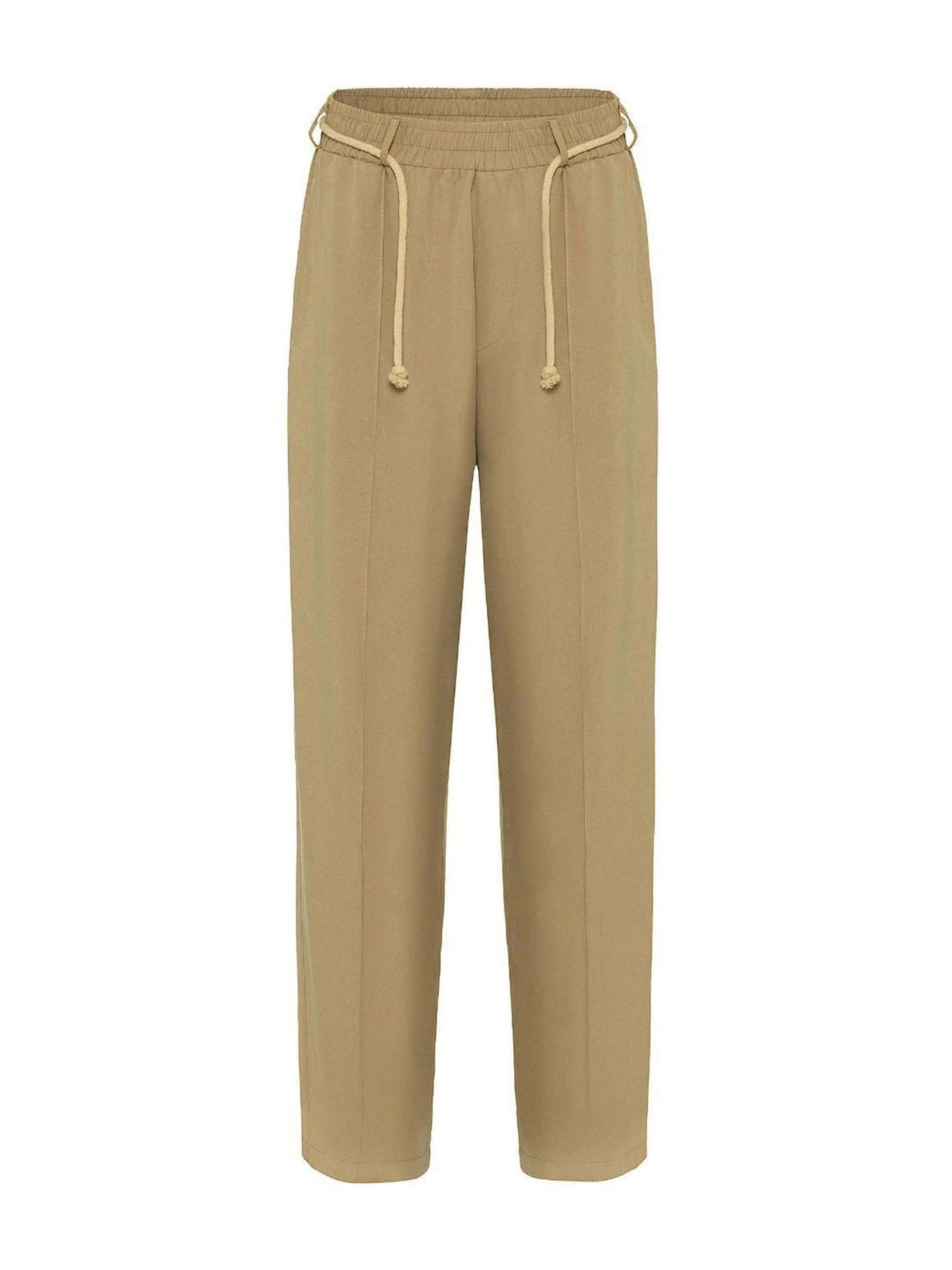 Dandalo Loose fit Trousers with creases in Green: front