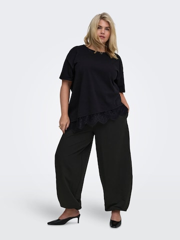 ONLY Carmakoma Regular Trousers in Black: front