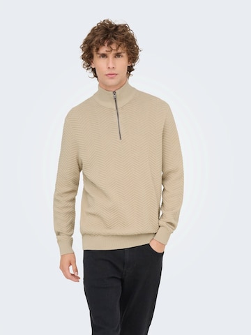 Pull-over 'ONSMACE' Only & Sons en gris : devant