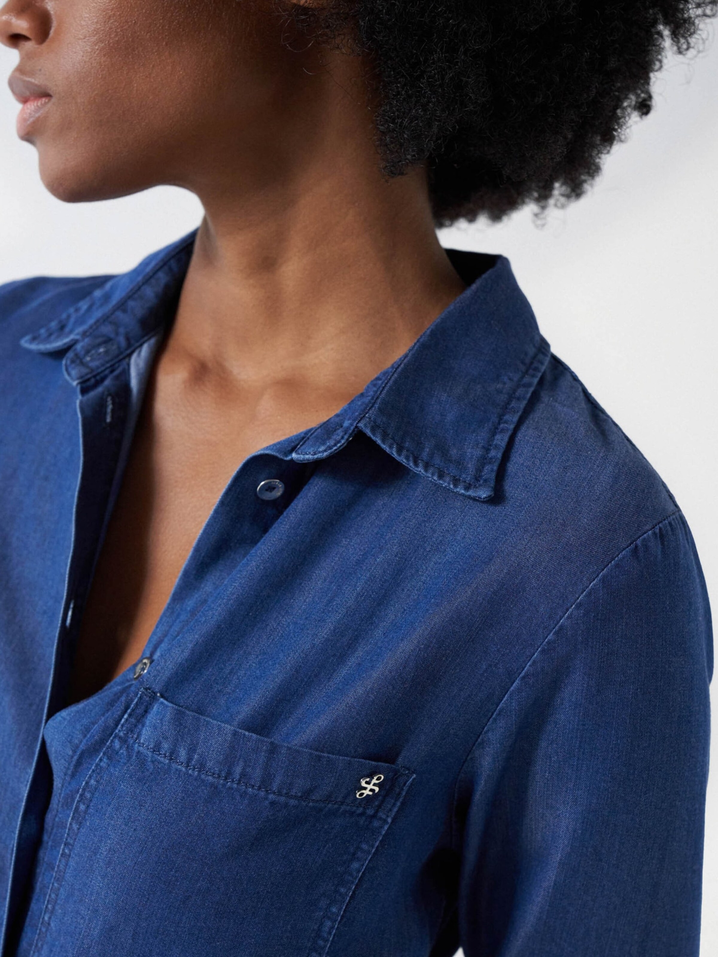 Robe chemise Salsa Jeans en Bleu Chine ABOUT YOU