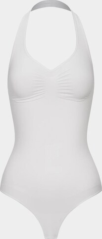 Body modellante 'Neckholder Shapewear mit String' di cfab (formerly creamy fabrics) in bianco: frontale