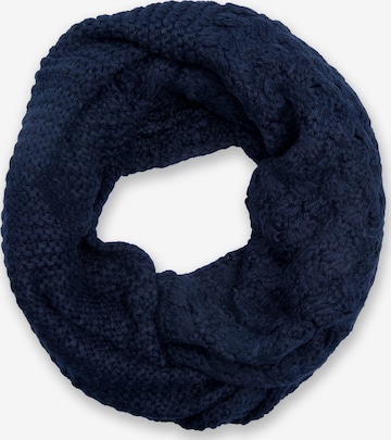 styleBREAKER Schlauchschal 'Strick Loop mit Mustermix' in Blau: Vorderseite