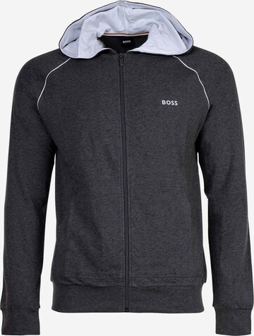 BOSS Zip-Up Hoodie in Grey: front