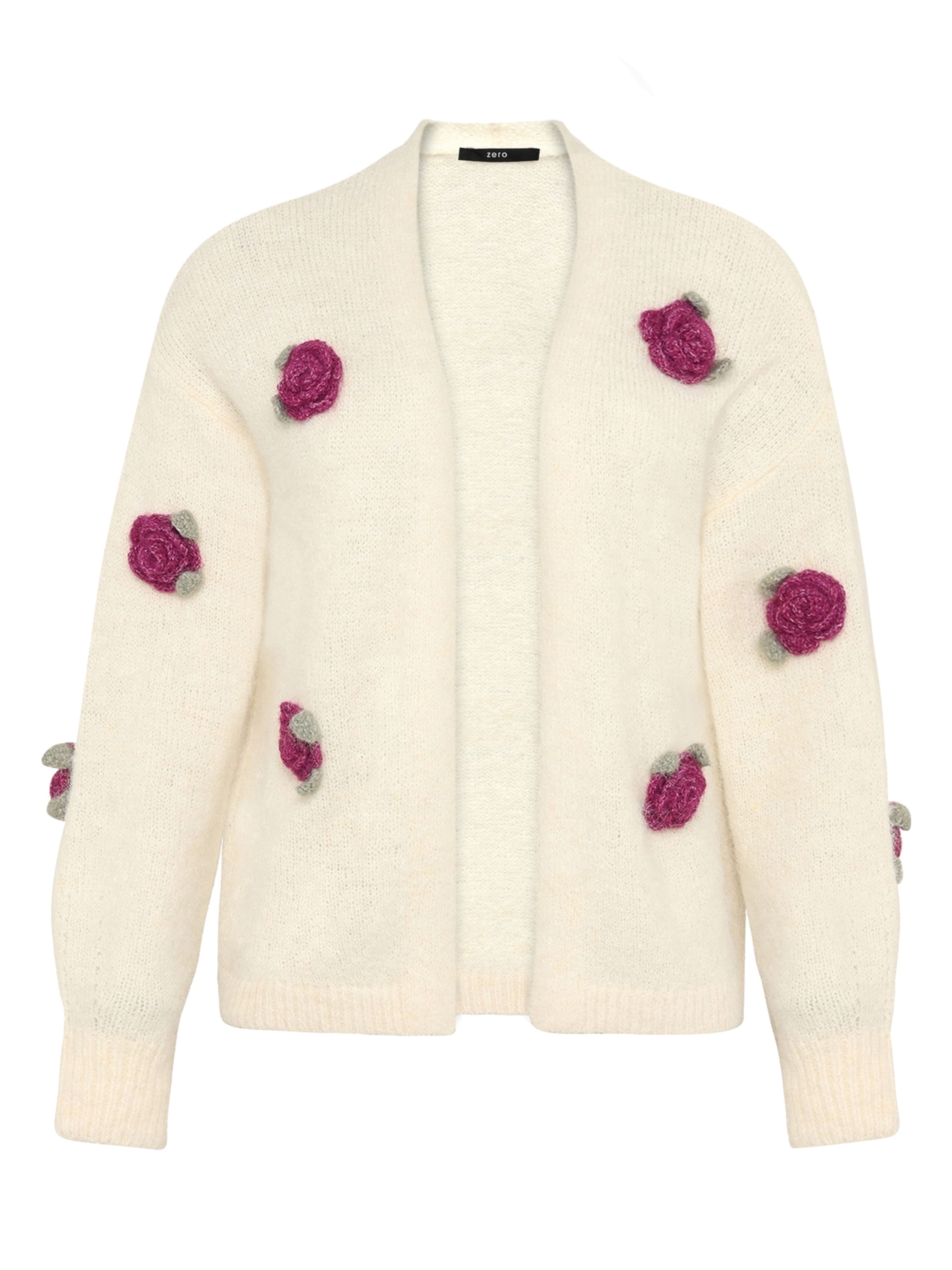 zero Knit cardigan in White: front