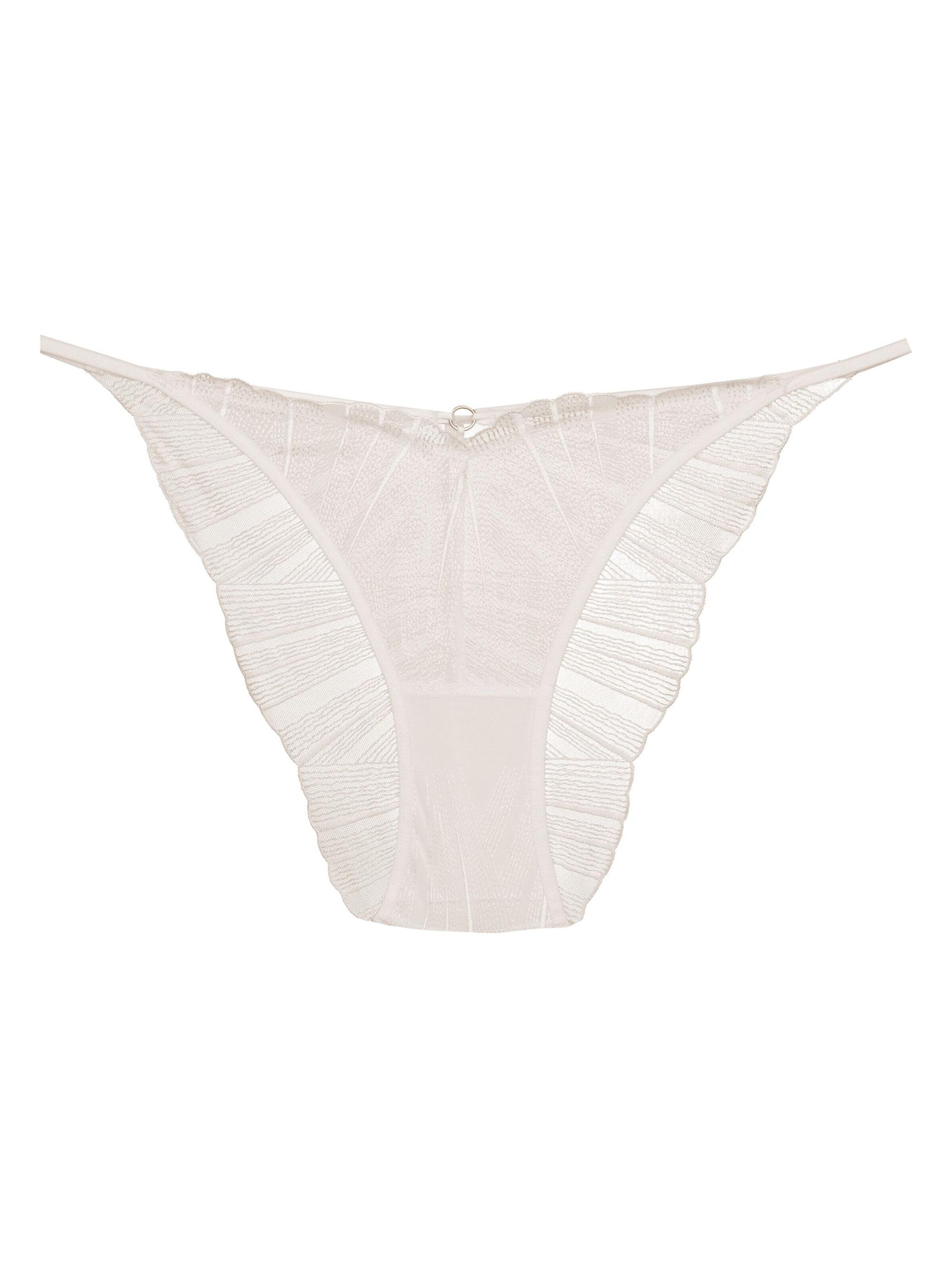 ESOTIQ - Panti 'Slip Bossa, hoher Beinausschnitt, dekorative Zierriemen' en blanco