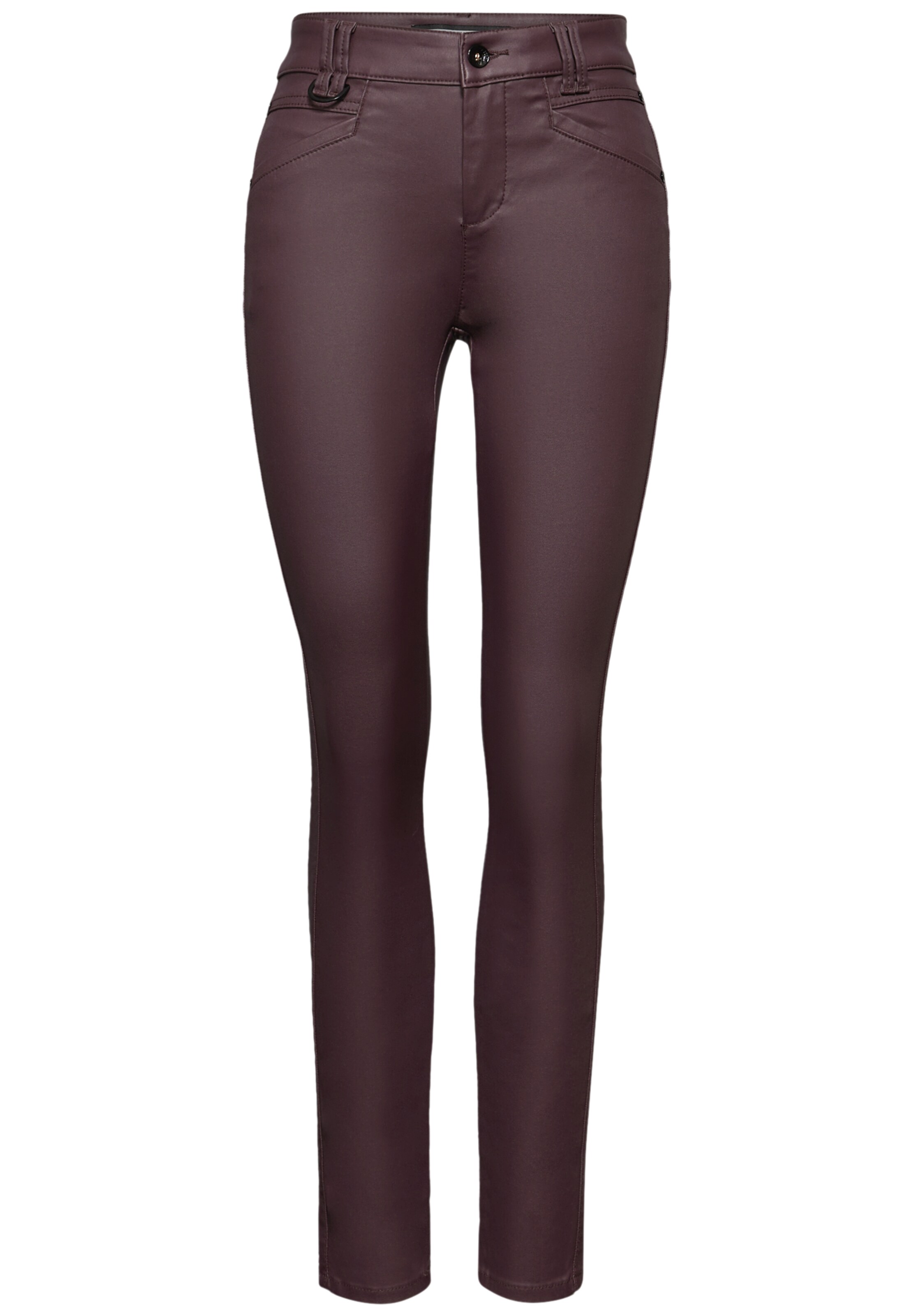 STREET ONE Slim fit Pants in Red: front