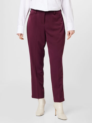 Fransa Regular Pleated Pants 'Nola' in Red: front