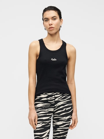 Lala Berlin Top 'Teo' in Zwart: voorkant