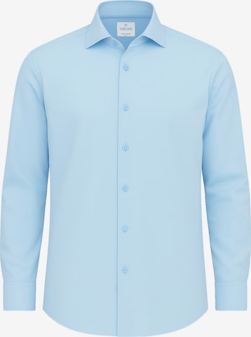 Vercate - Regular Fit Camisa clássica 'No. 27' em azul: frente