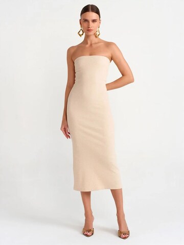 Dilvin Dress in Beige: front