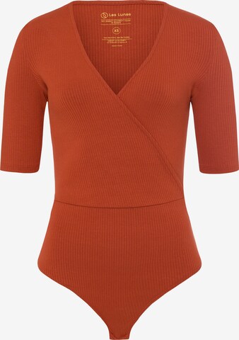 Les Lunes Shirt body 'Zoey' in Oranje: voorkant