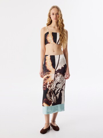 Twist Skirt in Brown