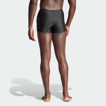 ADIDAS PERFORMANCE Athletic Swim Trunks 'Big Bars' in Black