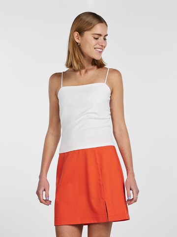 Top 'MINNI' di PIECES in bianco: frontale