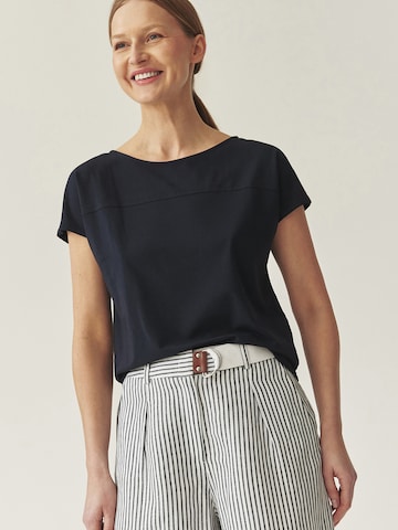 TATUUM Damenbluse Strickware MANDINI in Blau: Vorderseite