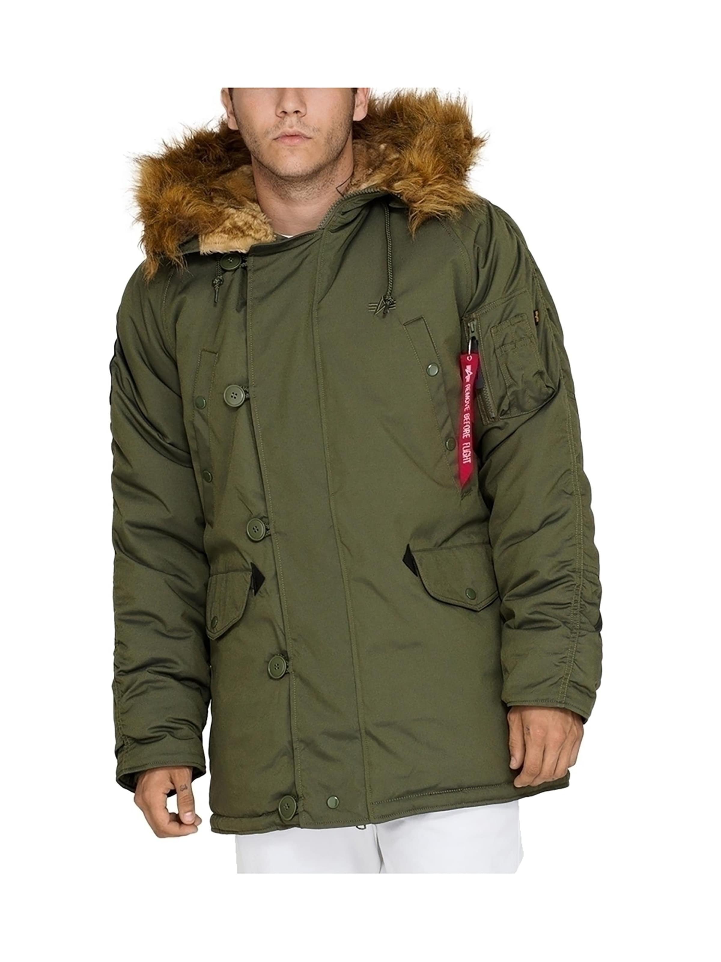 ALPHA INDUSTRIES Winter Jacket 'Explorer' in Green: front