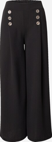 ZABAIONE Wide leg Pleat-Front Pants 'El44ly' in Black: front