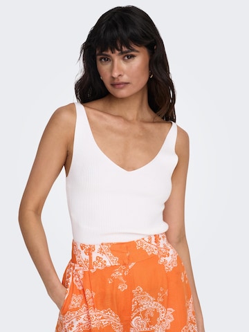 ONLY - Top de malha 'Ella' em branco