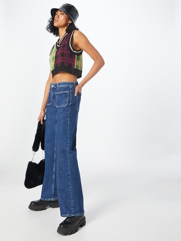 WEEKDAY Wide Leg Jeans 'Kimberly' in Blau