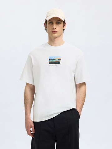 SELECTED HOMME - Camisa 'SLHDarius' em branco: frente