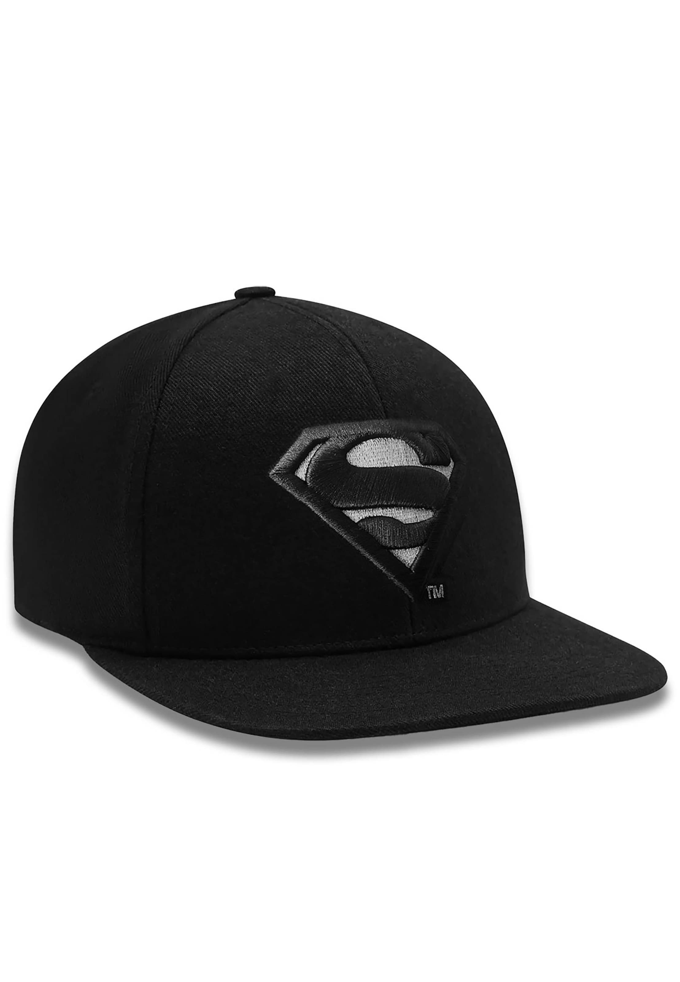 LOGOSHIRT Hoed 'DC Superman' in Zwart