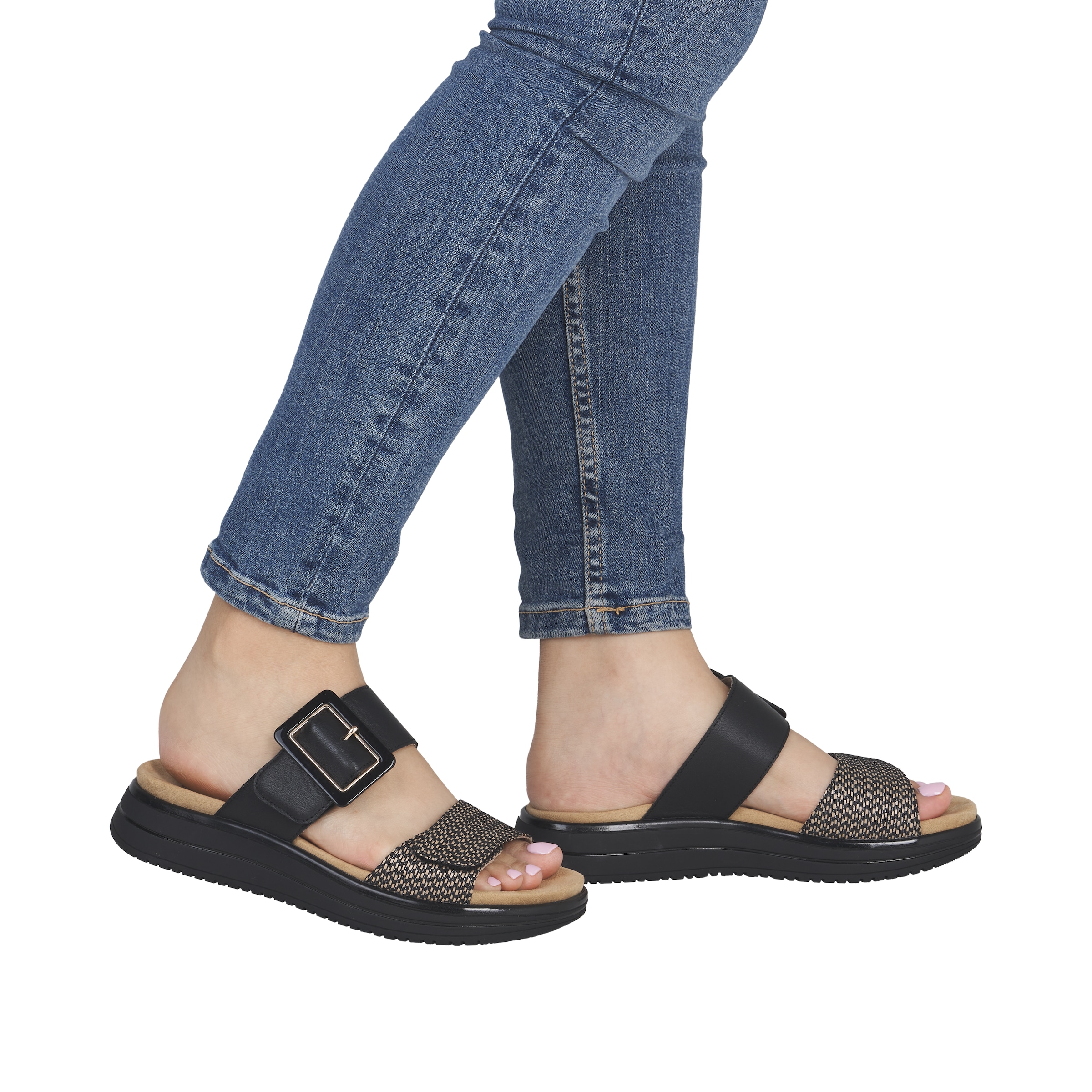 REMONTE Mules 'D1J61' in Black