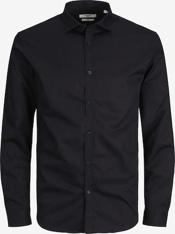 Chemise 'Blacardiff' Jack & Jones Plus en noir : devant