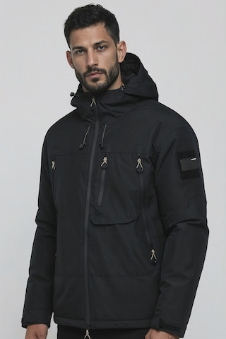 alife & kickin Winterjacke 'MosesAK A' in Schwarz: Vorderseite