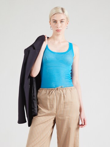 AMERICAN VINTAGE Top 'MASSACHUSETTS' – modrá: přední strana
