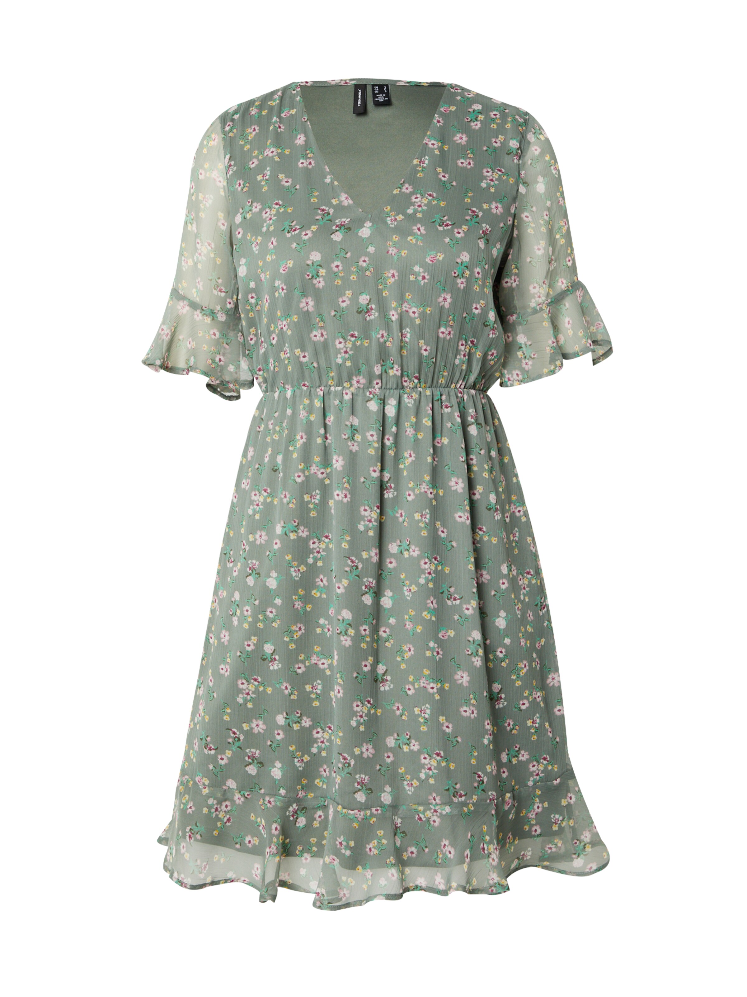 VERO MODA Letní šaty 'VMSMILLA' – zelená: přední strana