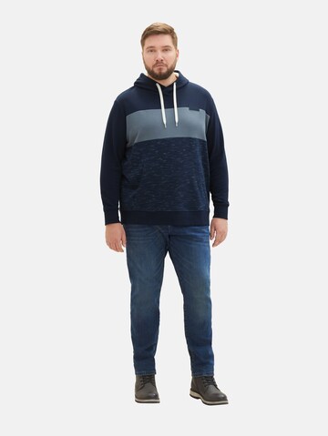 TOM TAILOR Men + Sweatshirt i blå