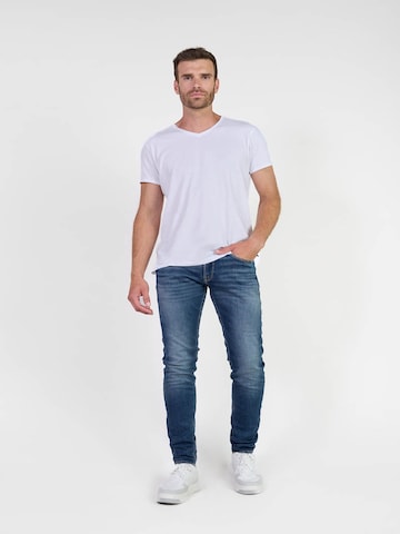 Le Temps Des Cerises Slimfit Jeans in Blauw
