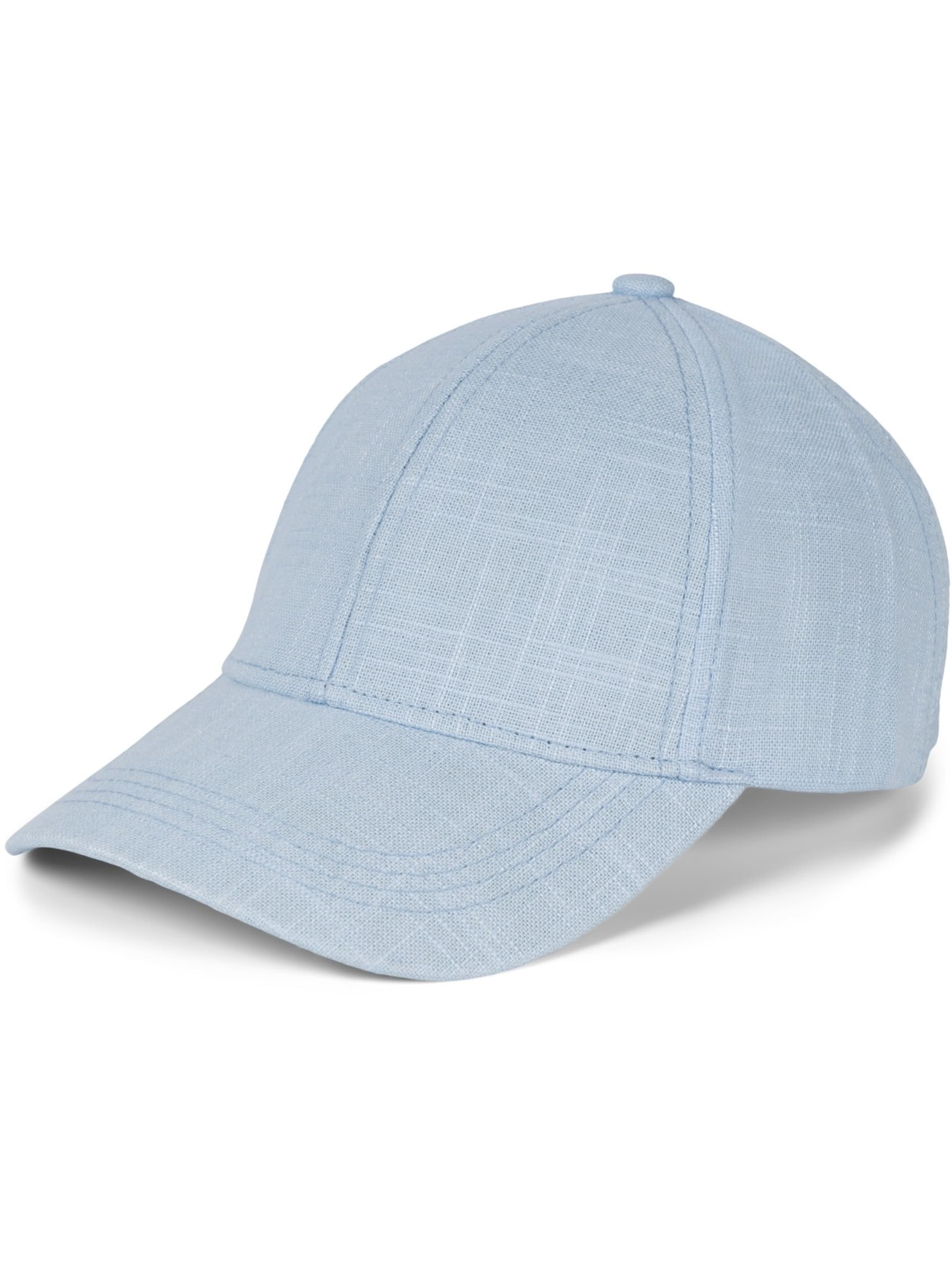 styleBREAKER Cap 'Leinen Baseball Cap' in Blue: front