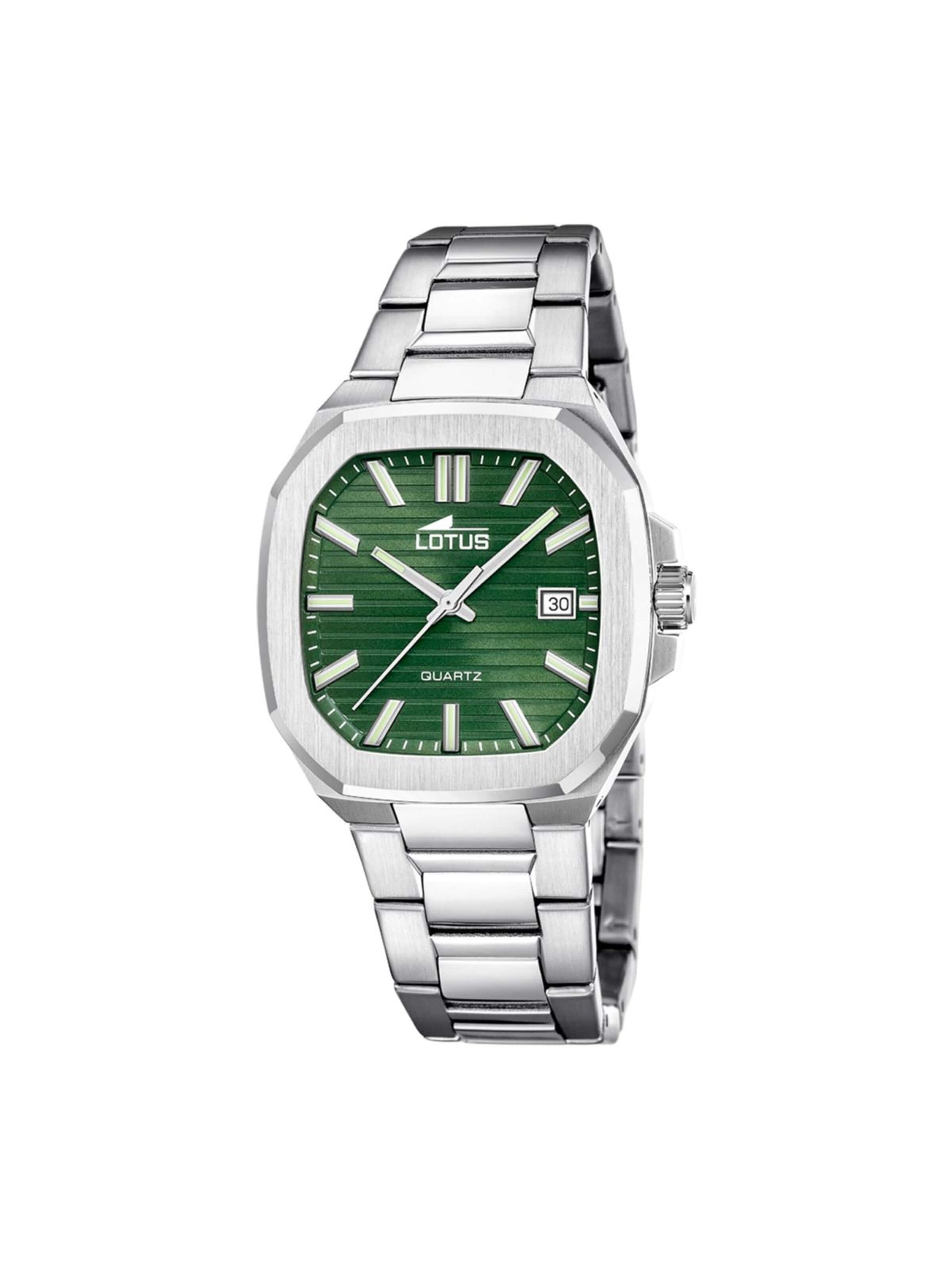 Lotus Analog Watch in Green: front