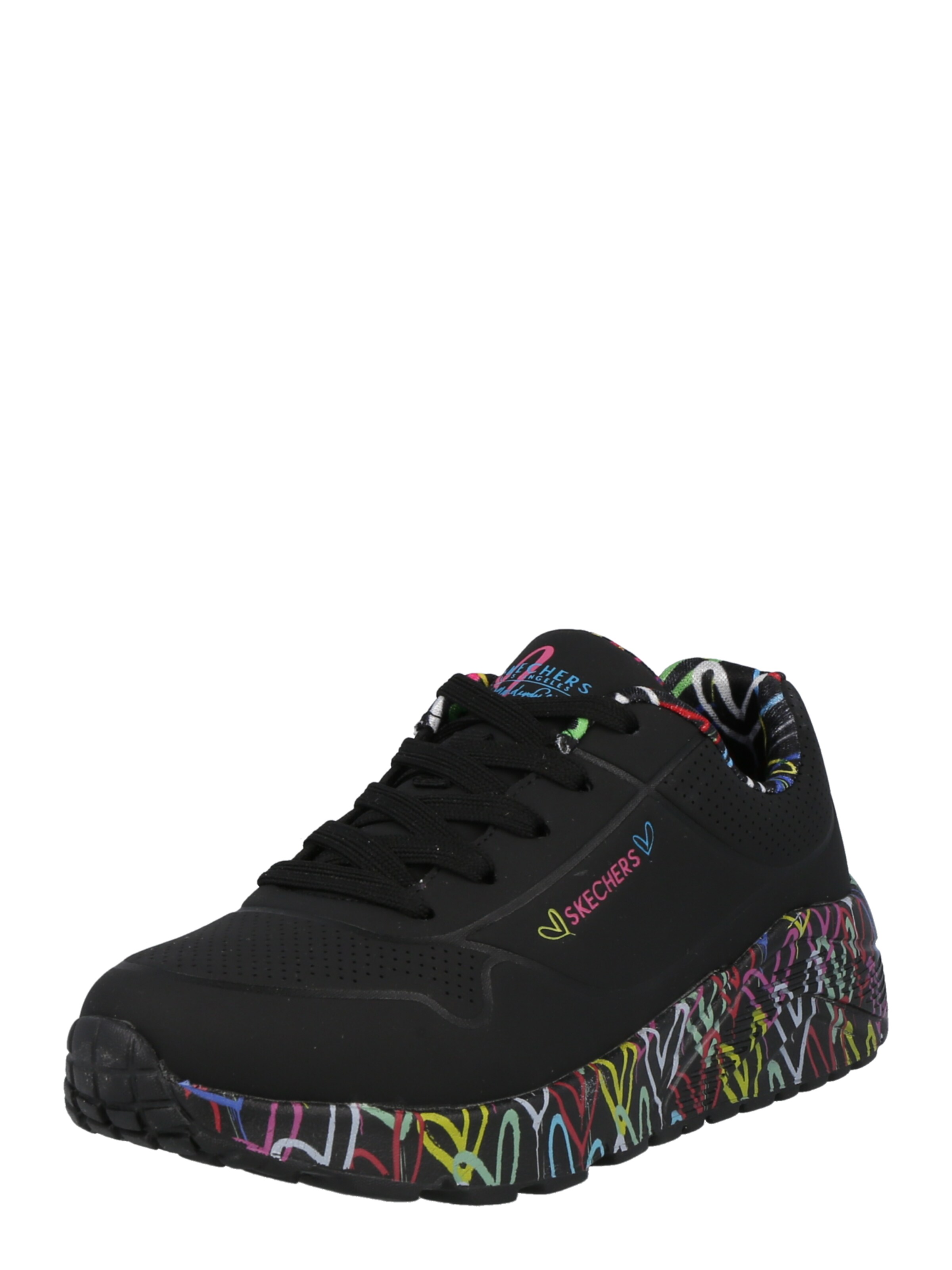 SKECHERS Sneakers 'Uno Lite - Lovely Luv' in Black: front