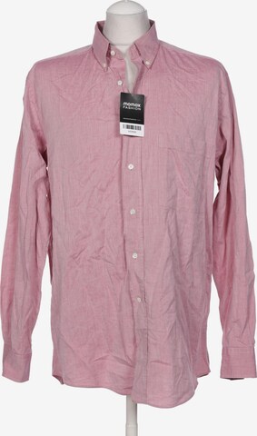 BOSS Black Button Up Shirt in M in Pink: front