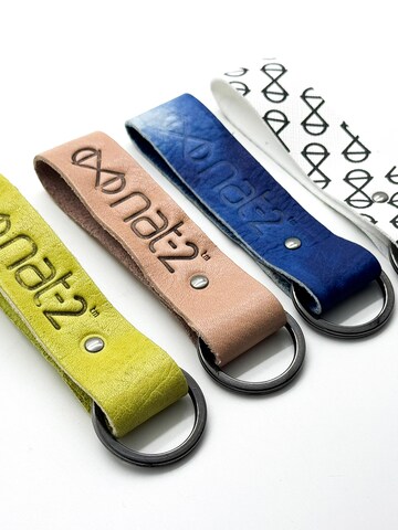 NAT-2 Key Ring 'nat-2™ Leather Keychain matcha' in Green