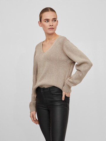 VILA Sweater 'RIL' in Brown: front