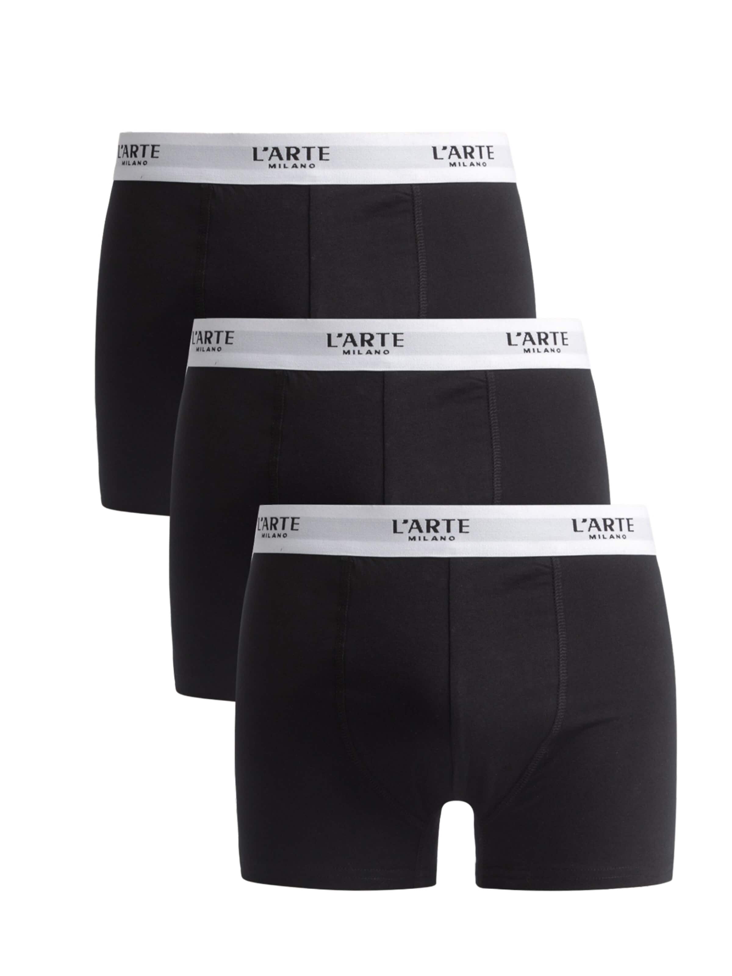 L'Arte Milano Boxer shorts in Black: front