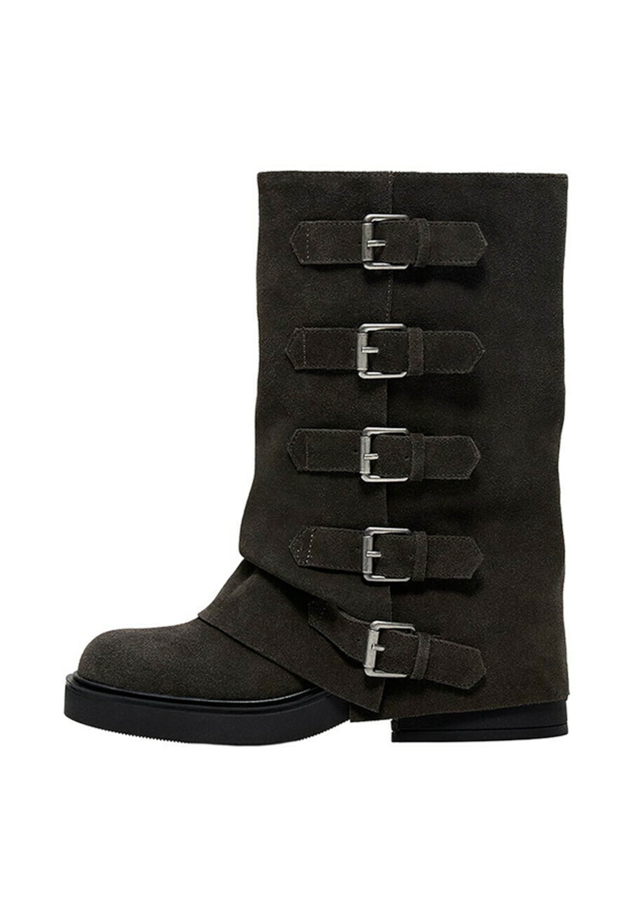Bershka Členkové čižmy, veľkosť 36 - tmavohnedá, Produkt