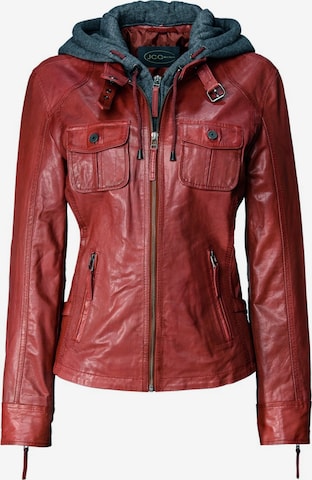 JCC Lederjacke in Rot: Vorderseite