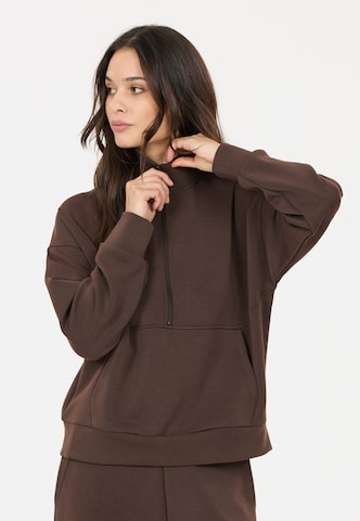 Athlecia Sportief sweatshirt 'Jillnana' in Bruin: voorkant